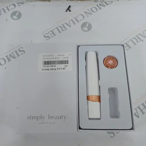 SIMPLY BEAUTY SINGLE HAIR EPILATOR - WHITE