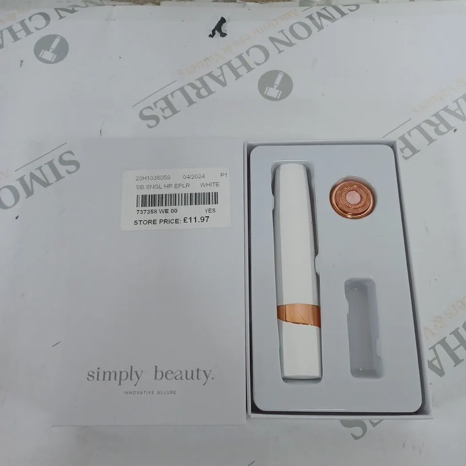 SIMPLY BEAUTY SINGLE HAIR EPILATOR - WHITE