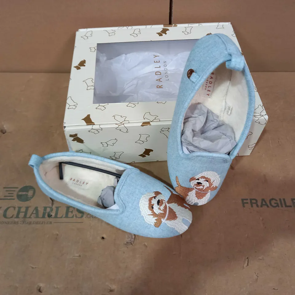 BOXED PAIR OF LONDON RADLEY LONDON SLIPPERS - SIZE 4