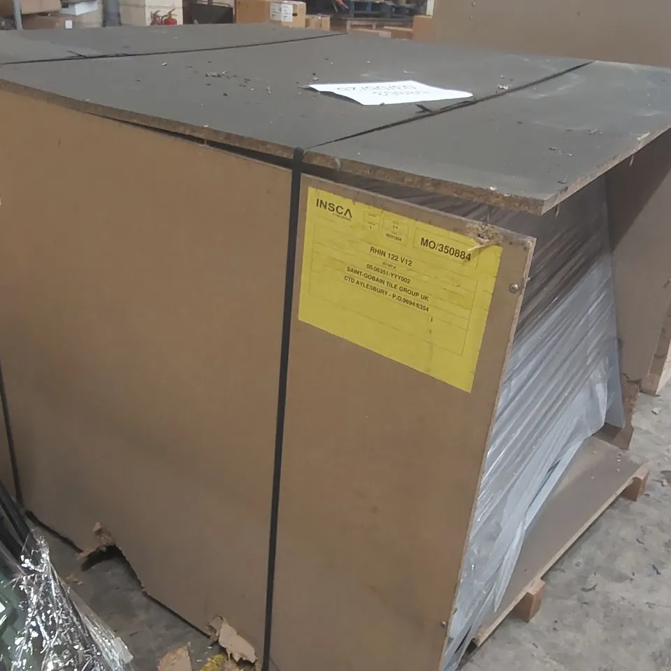 PALLET CONTAINING COMMERCIAL BOOKCASE UNIT PARTS