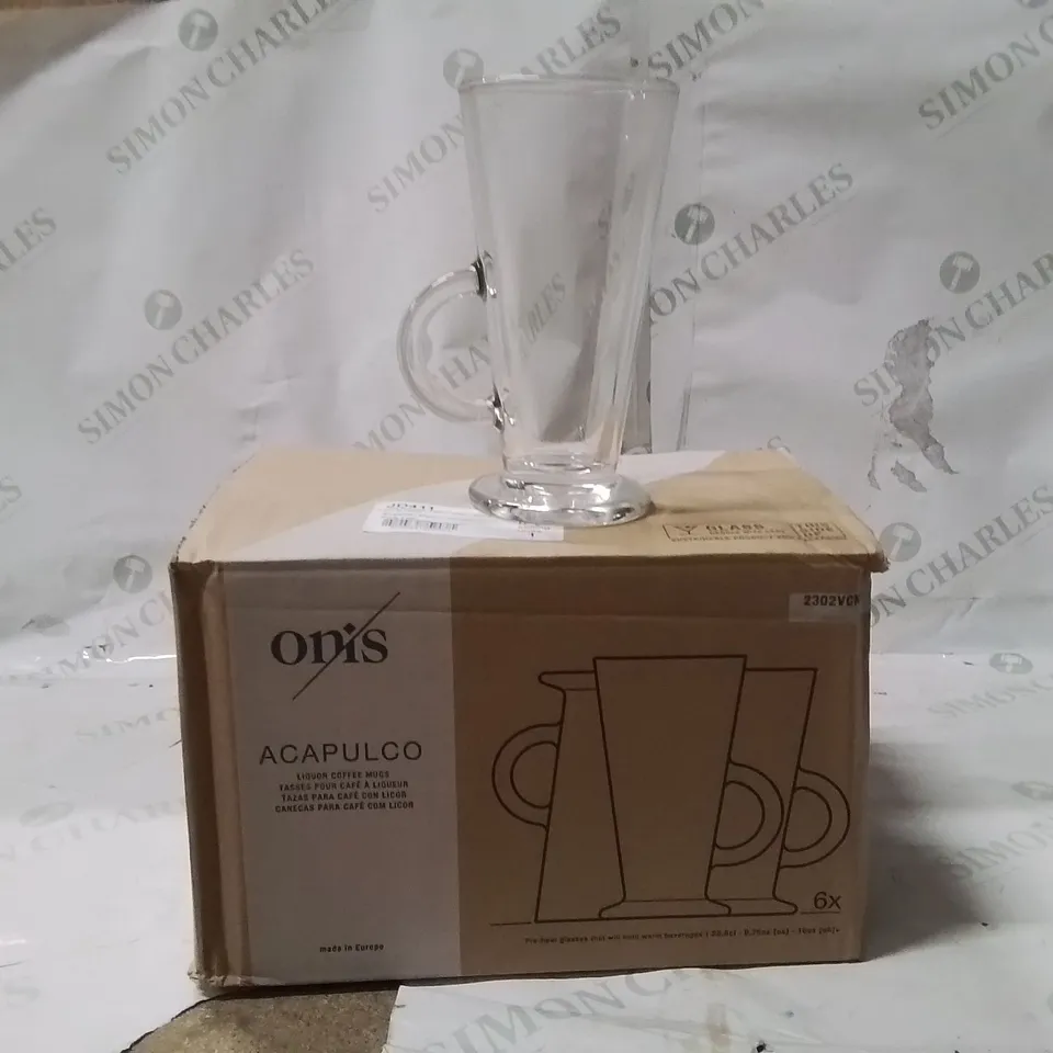 BOXED ONIS COFFEE MUGS APPROXIMATELY 6