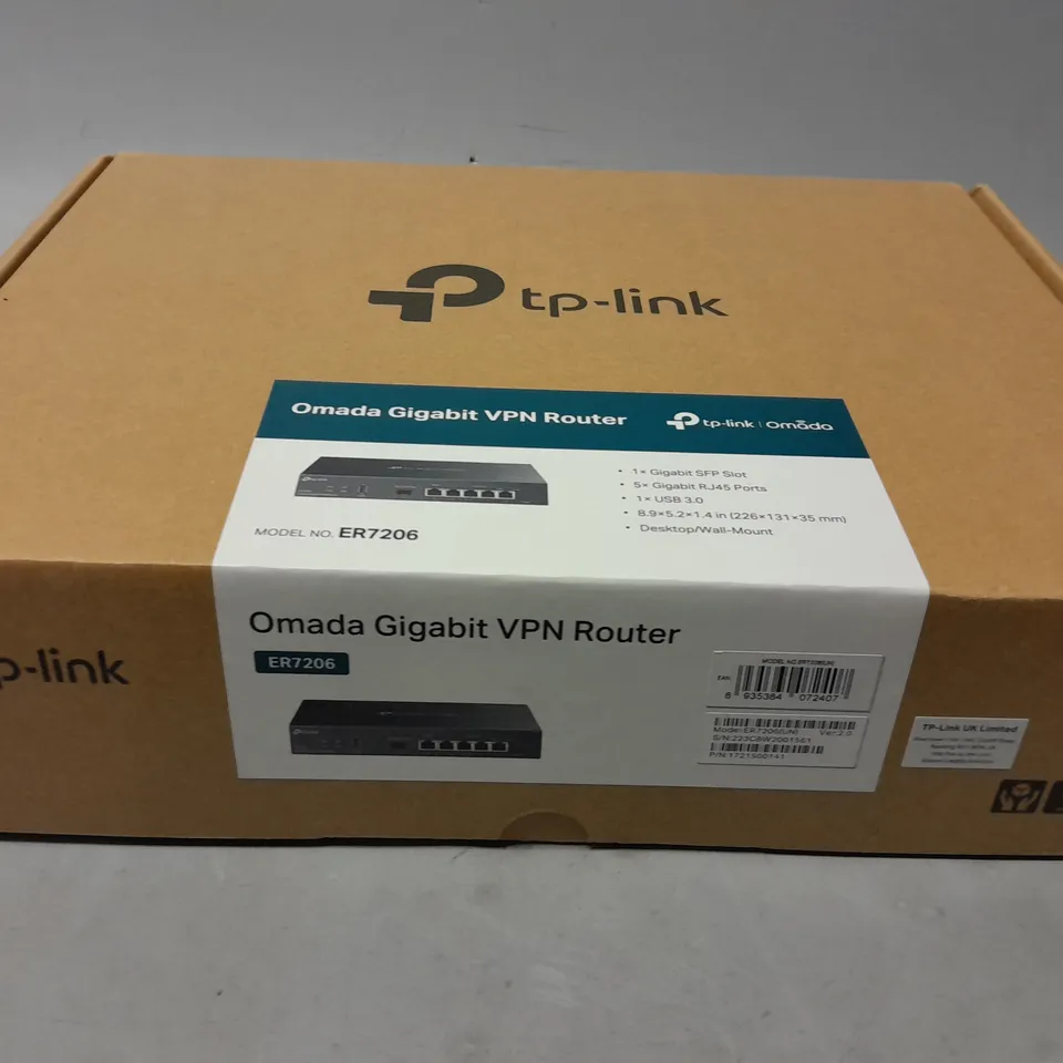 BOXED TP-LINK OMADA GIGABIT VPN ROUTER (ER7206)