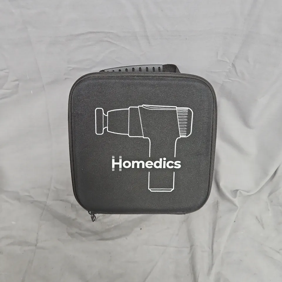 HOMEDICS NOVO MINI MASSAGE GUN WITH CASE AND ATTACHMENTS