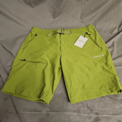 MONTANE TENACITY SHORTS IN ALDER GREEN SIZE 36"