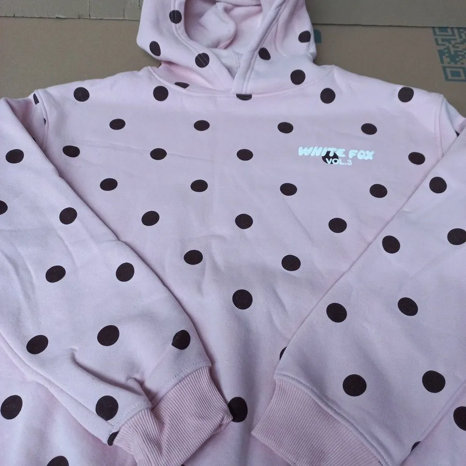 WHITE FOX VOL.3 PINK POLKA DOT HOODIE – WOMEN'S - SIZE L