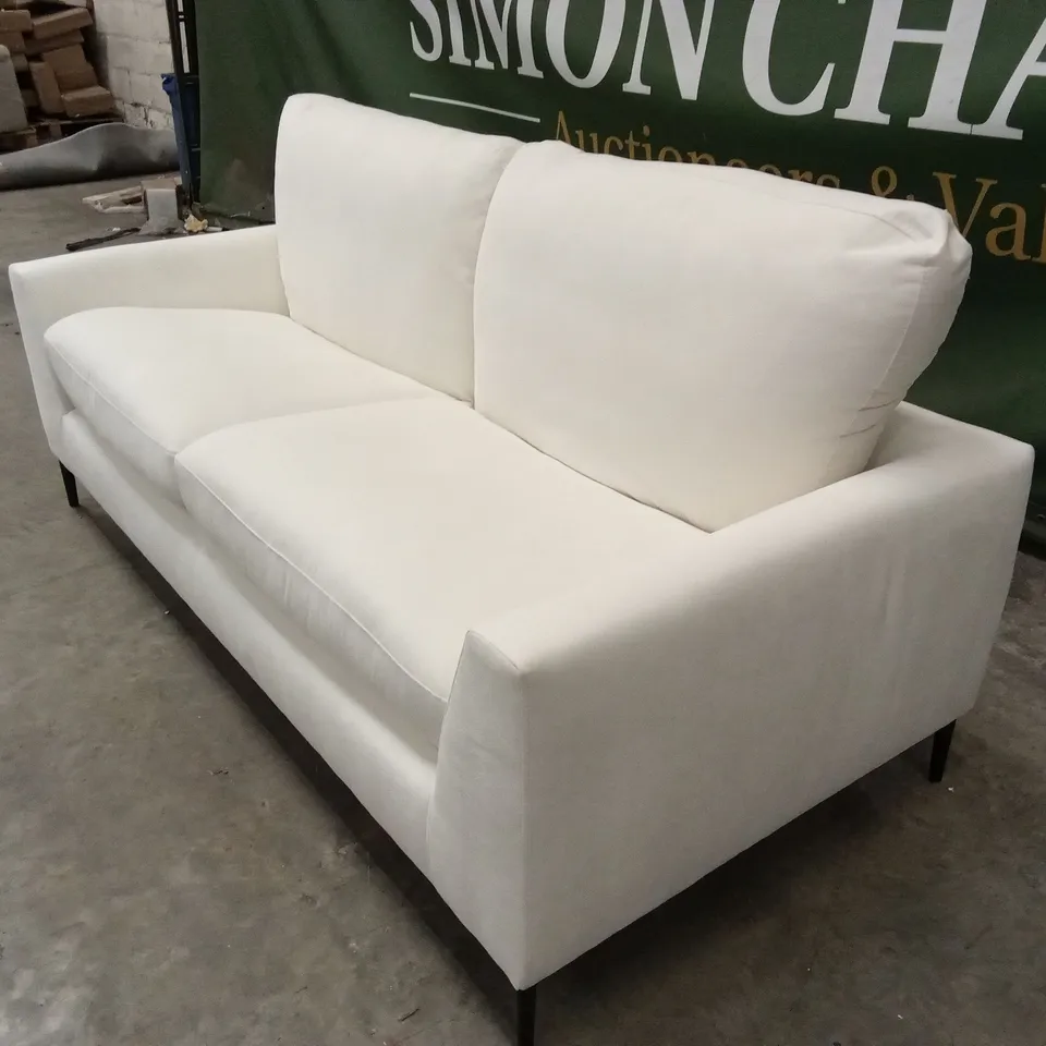 LEXI 3 SEATER SOFA, CREAM HOUSE PLUSH FABRIC