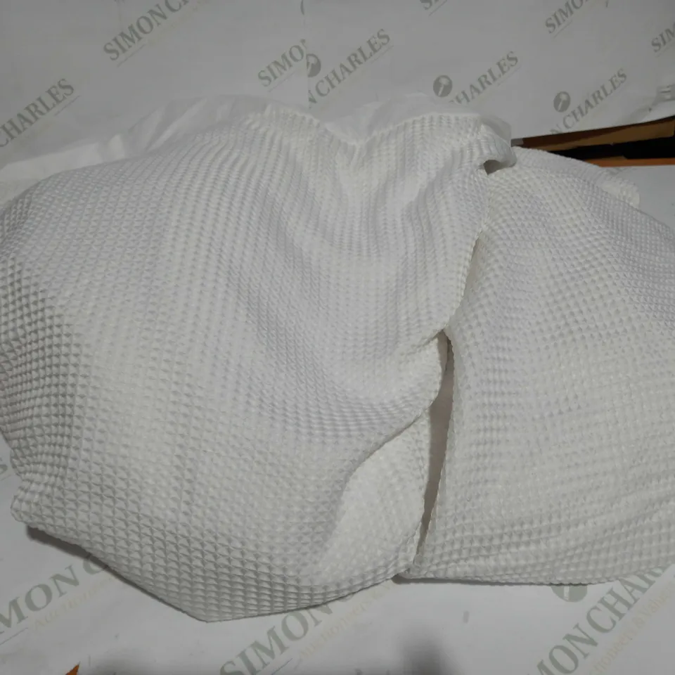 SUPERSOFT BY COZEE HOME WAFFLE KNIT 4 PIECE DUVET SET - WHITE - KING