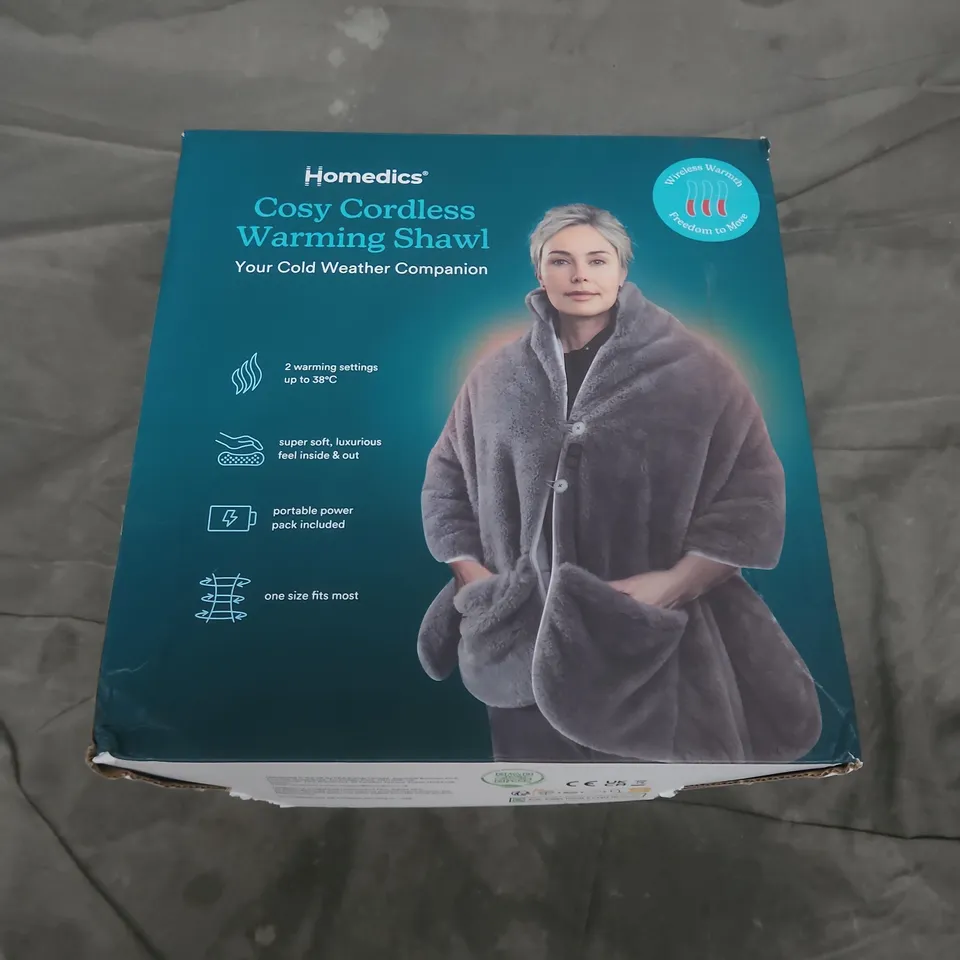 BOXED HOMEDICS SOFT HEATED SHAWL