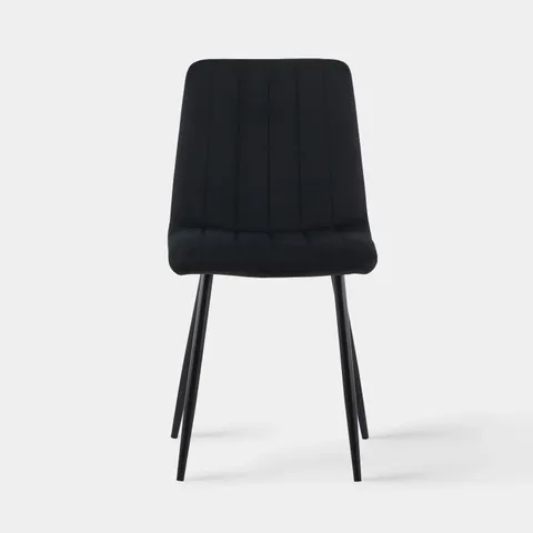 BOXED CUMMER SET OF TWO BLACK DINING CHAIRS