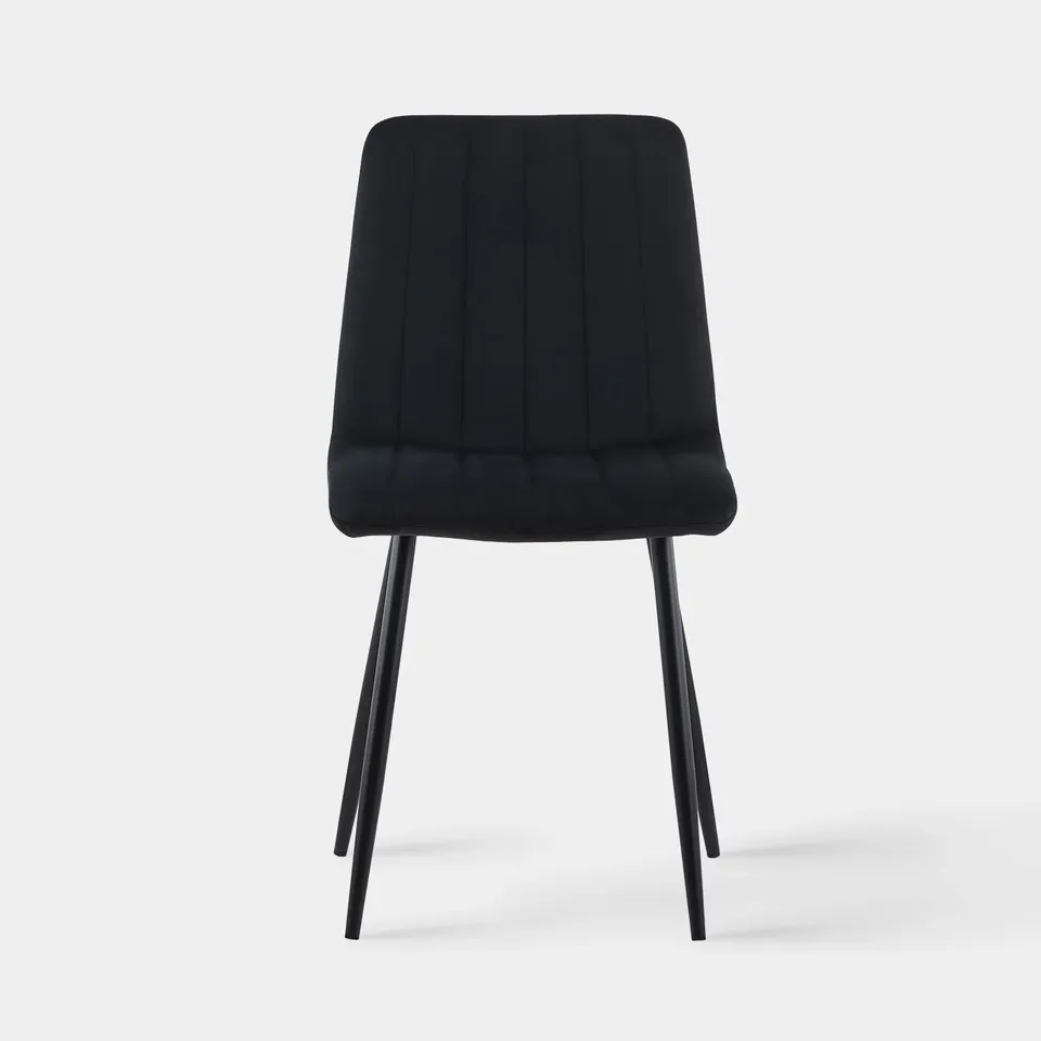 BOXED CUMMER SET OF TWO BLACK DINING CHAIRS