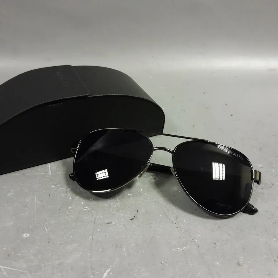 PRADA AVIATOR LENS BLACK LENS SUNGLASSES