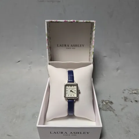 BOXED LAURA ASHLEY SMALL WOMENS WHITE DIAL WATCH