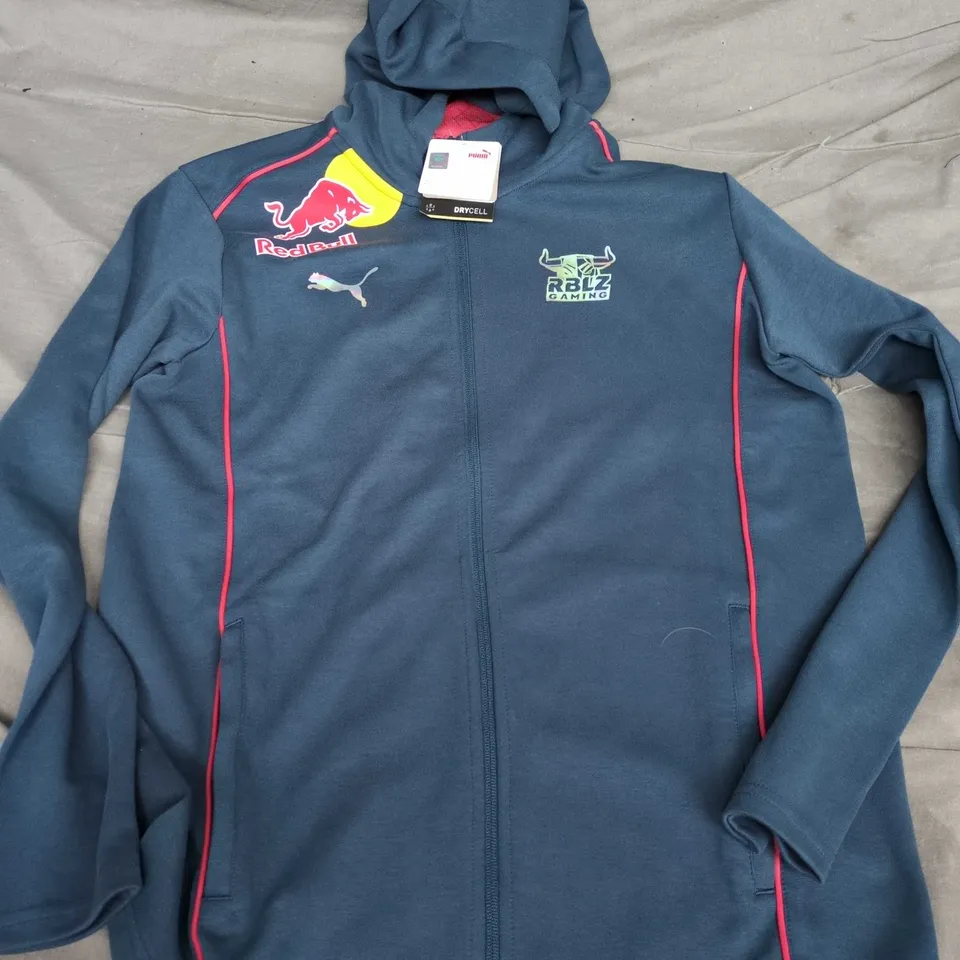PUMA RED BULL LEIPZIG ESPORT HOODED JACKET IN DARK NIGHT - EU MEDIUM