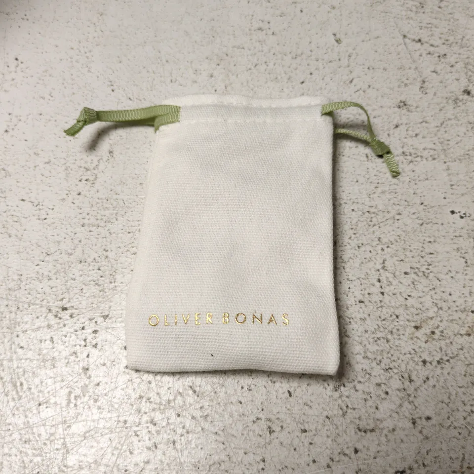 OLIVER BONAS GREEN ENAMEL HEART HOOP EARRINGS