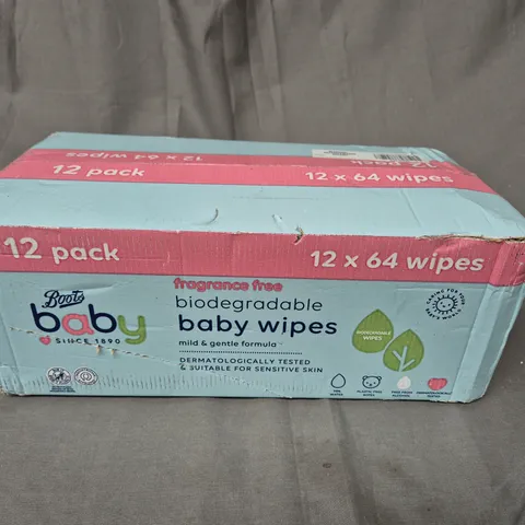 BOXED BIODEGRADABLE BABY WIPES - X12 PACKS