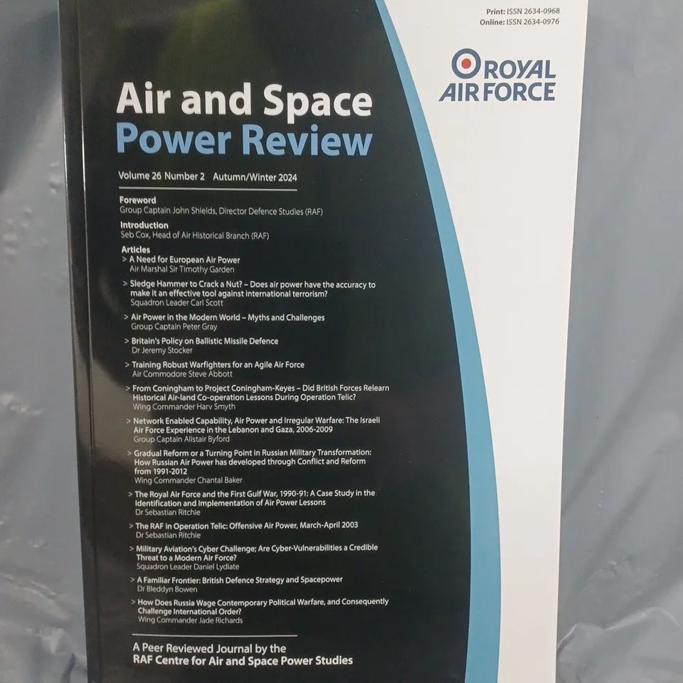 raf centre for air & space power studies - air & space power review - volume 26 number 2 - autumn/winter 2024