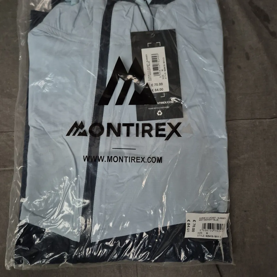 montirex surge 2.0 jacket in summer mist/midnight blue size medium