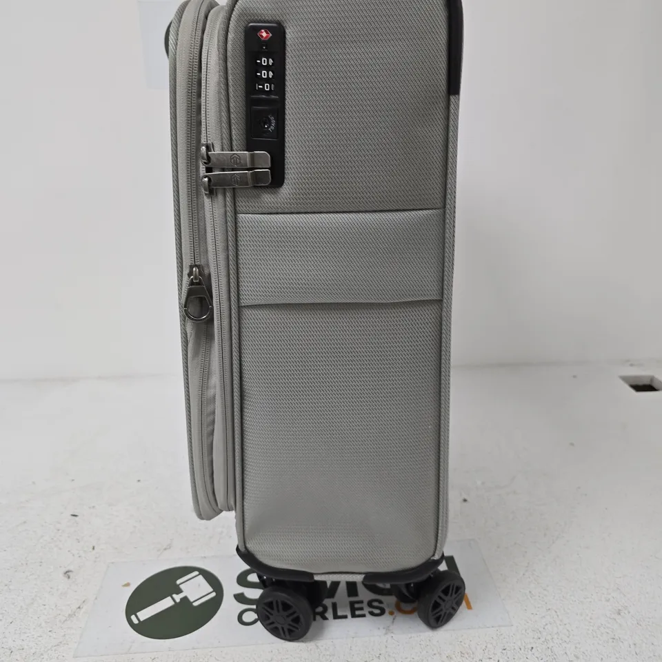 TOPMOVE GREY TRAVEL SUITCASE WITH BUILT-IN LOCK, WHEELED