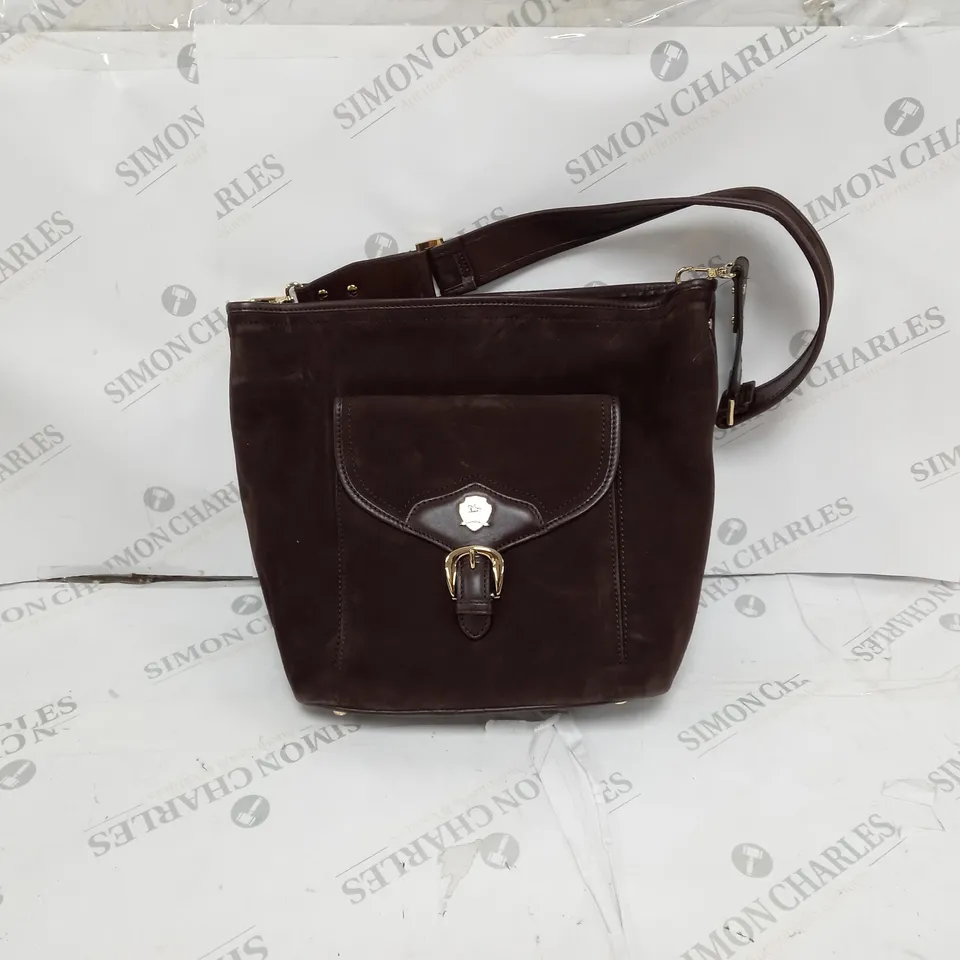 ASHWOOD BROWN HANDBAG WITH FRONT POCKET 