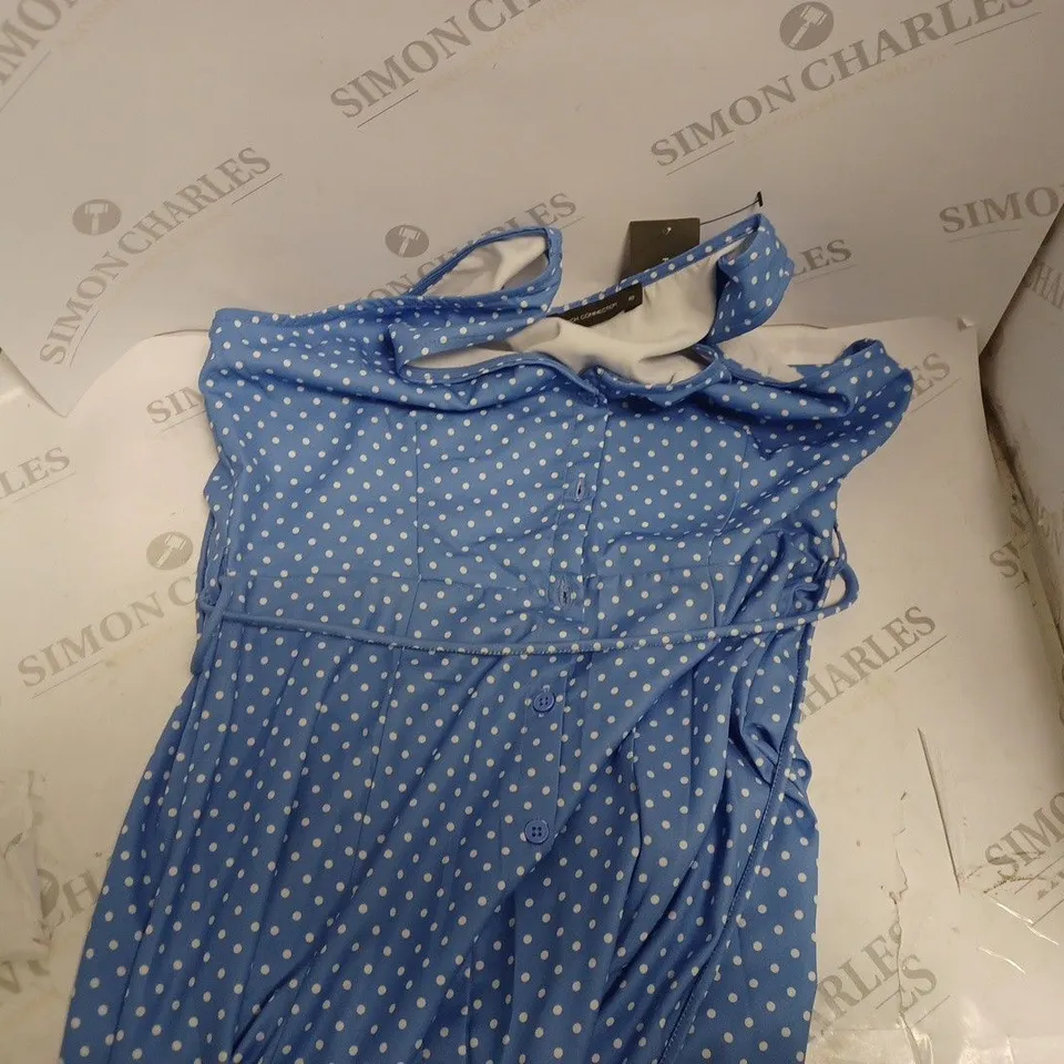 FRENCH CONNECTION VEE SLEEVELESS PRINT DRESS IN LAVENDER 