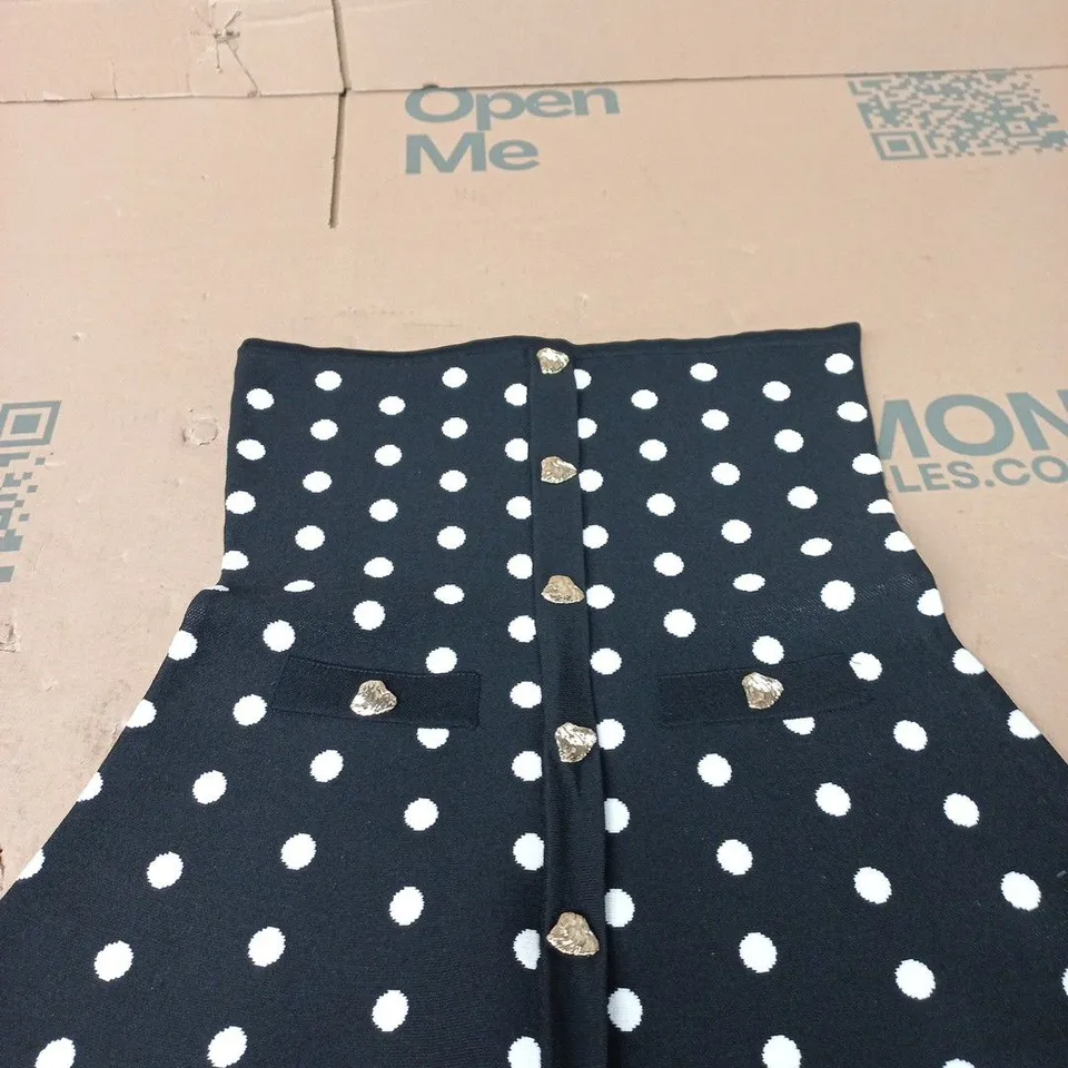 NEXT WOMEN’S NAVY POLKA DOT DRESS – SIZE M