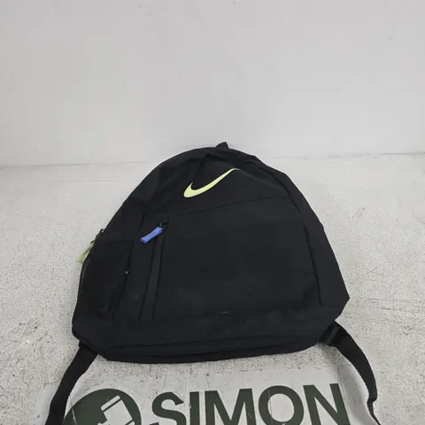 NIKE BACKPACK – BLACK WITH NEON SWOOSH