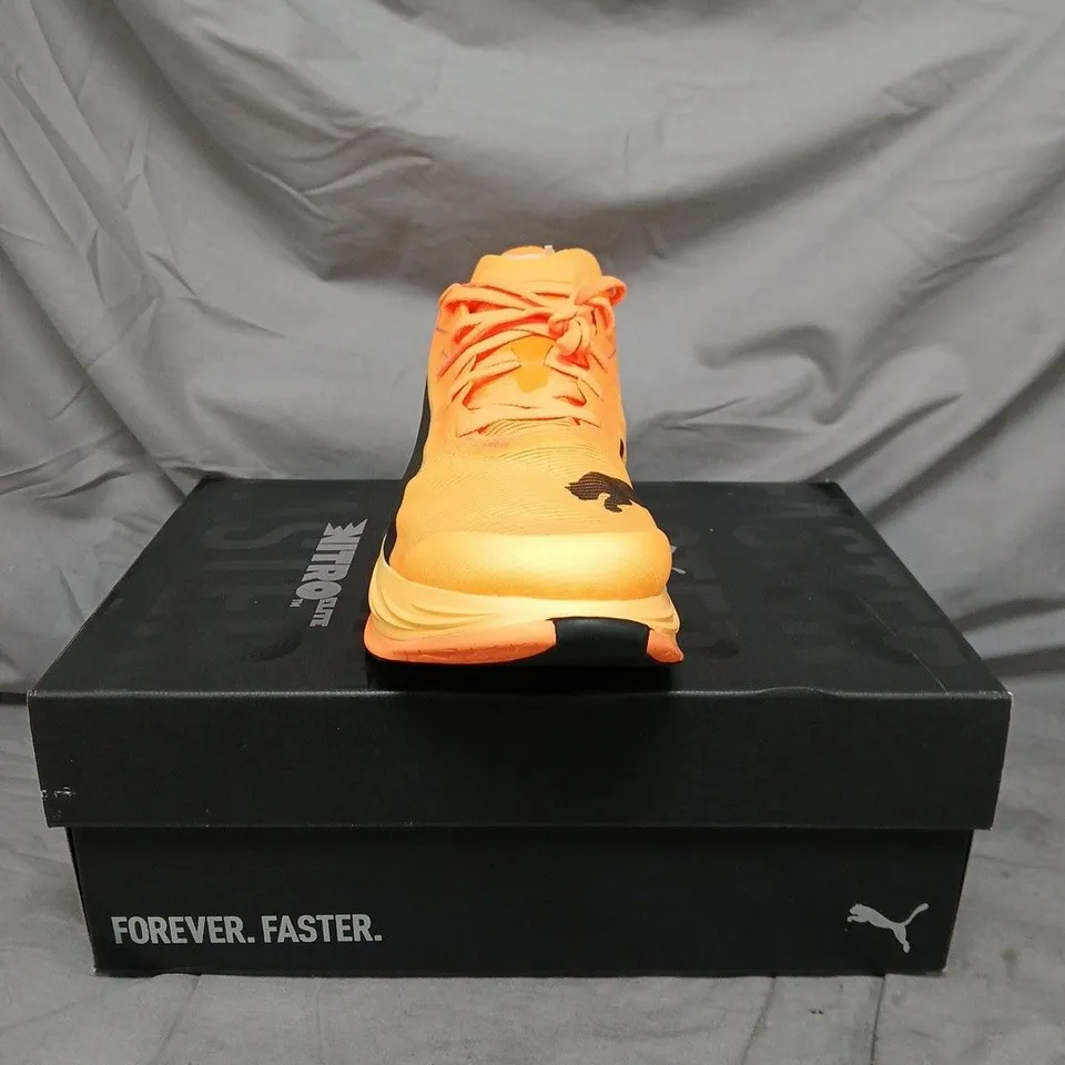 PUMA FAST-R NITRO ELITE 3 RUNNING SHOES – ORANGE/BLACK - SIZE 10