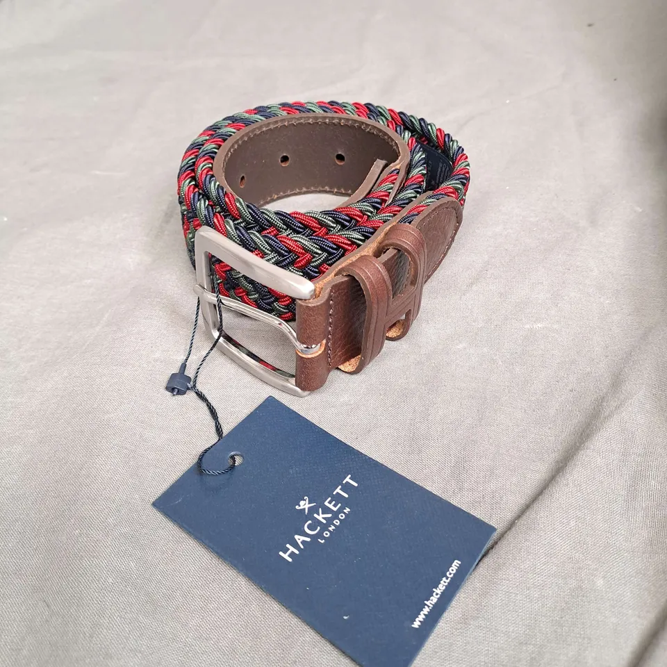 HACKETT LONDON MULTI PARA BELT IN NAVY SIZE S