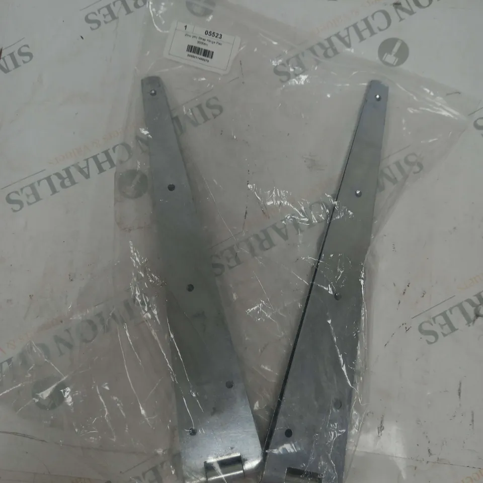 ZINC 2PC STRAP HINGE PAIR IN SILVER