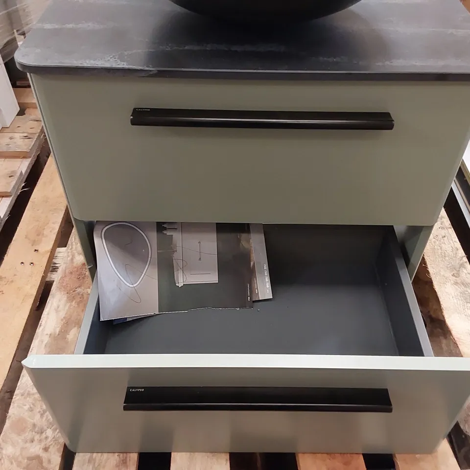 DESIGNER CALYPSO LOW DOWN VANITY UNIT WITH BOWL SINK AND MIXER