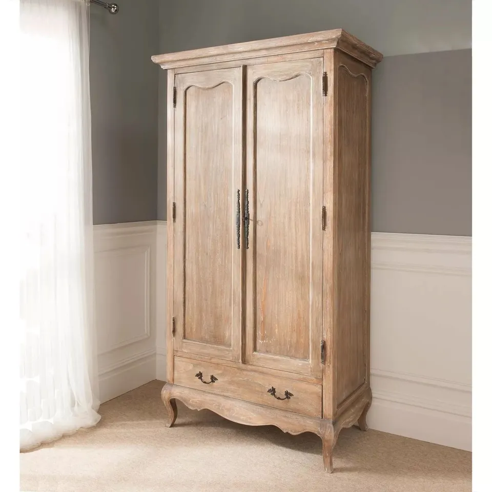 BRAND NEW BOXED HOMES DIRECT 365 MONTPELLIER BLANC 2 DOOR WARDROBE - NATURAL (5 BOXES)