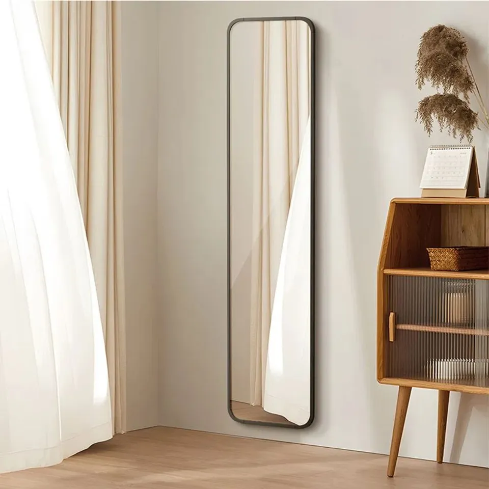 BOXED MODERN RECTANGULAR METAL FLOOR HOTEL DRESSING MIRROR
