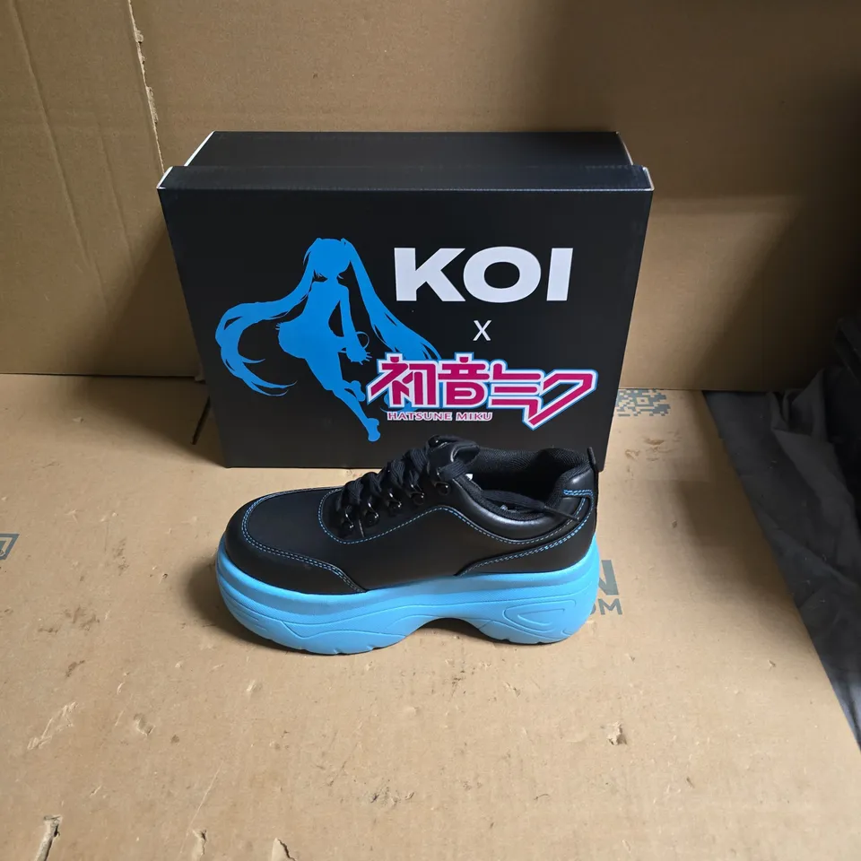 KOI HATSUNE MIKU VIRTUAL DIVA MIKU CHUNKY TRAINERS - BLACK - UK SIZE 3 