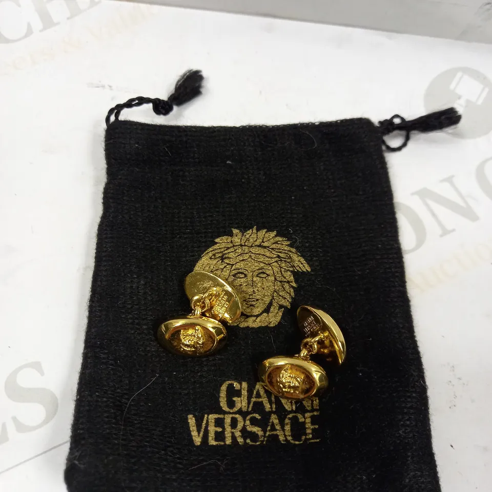 GIANNI VERSACE GOLD EFFECT CUFF LINKS