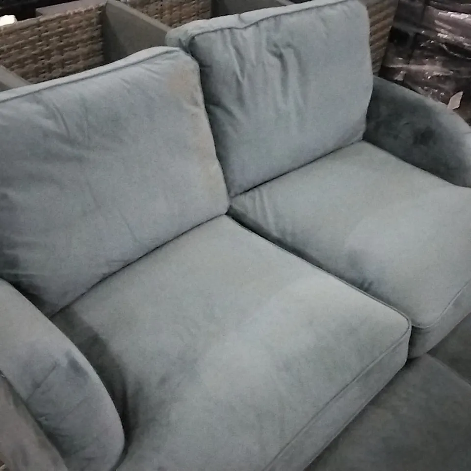 DESIGNER PAYTON PETROL BLUE VELVET 2 SEATER SOFABED 