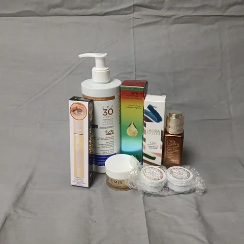 APPROXIMATELY 15 ASSORTED COSMETICS ITEMS TO INCLUDE ULTRASUN SPF30 TINTED HIGH SUN PROTECTION, TARTELETTE XL TUBING MASCARA, LIQUID COLLAGEN LIP, ETC