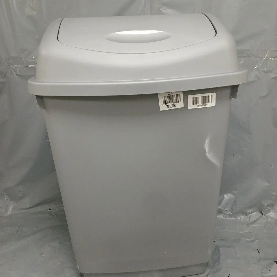 UNBRANDED PUSH LID BIN IN GREY