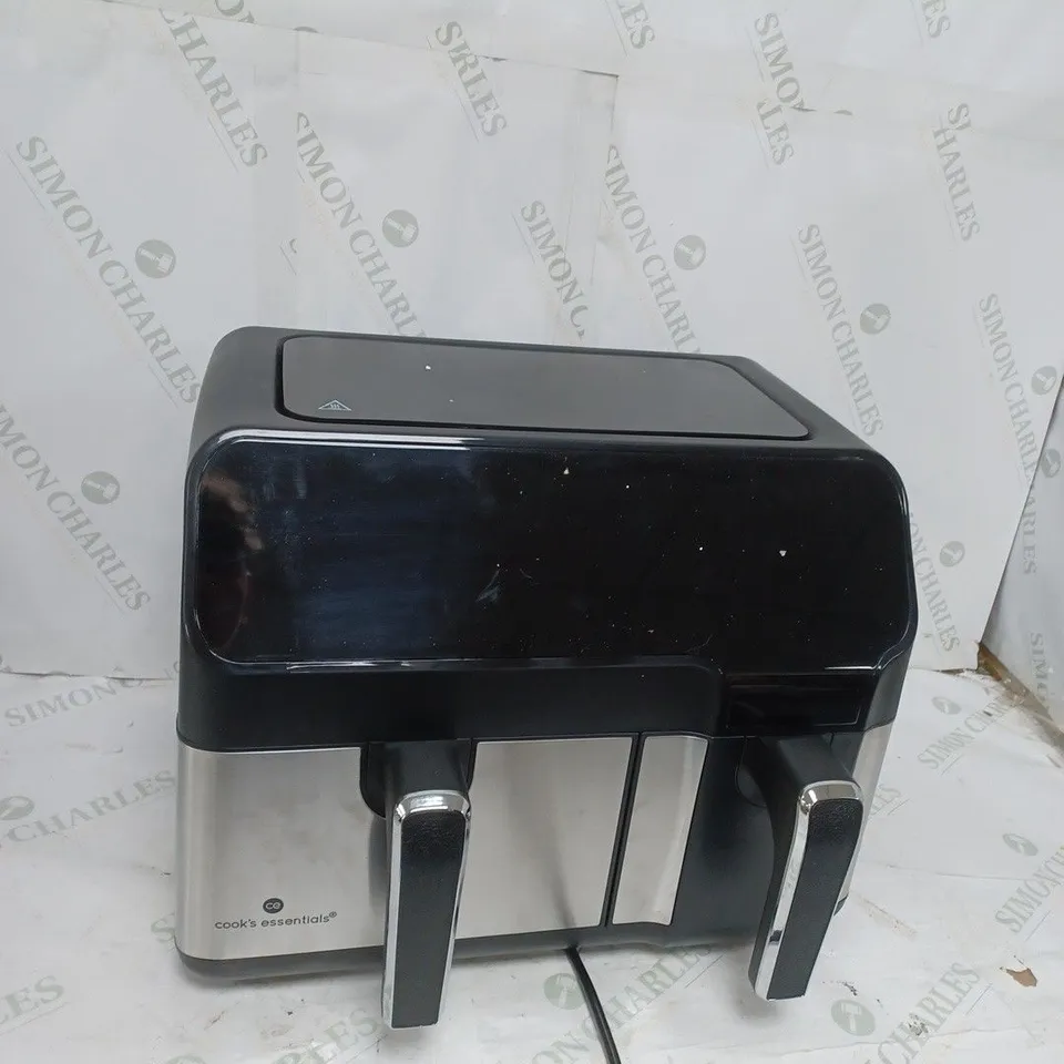BOXED COOK'S ESSENTIALS 7.7L DUAL AIR FRYER IN BLACK