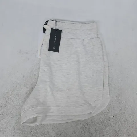 HARVEY NICHOLS OLLIE HIGH RISE SHORTS IN LIGHT GREY SIZE XL