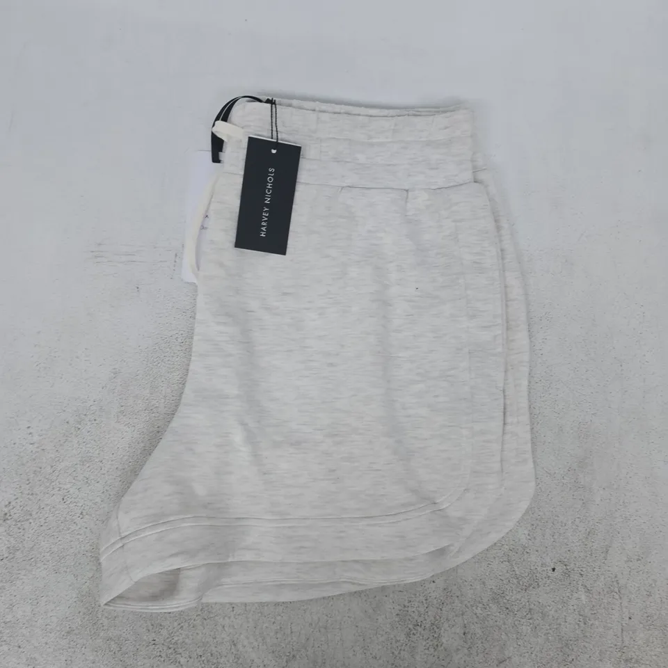 HARVEY NICHOLS OLLIE HIGH RISE SHORTS IN LIGHT GREY SIZE XL