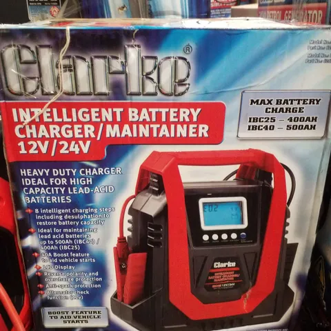 BOXED CLARKE IBC40 12/24V 40A INTELLIGENT BATTERY CHARGER