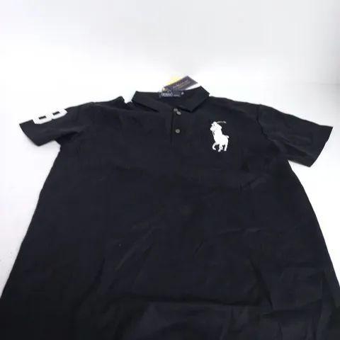 POLO RALPH LAUREN POLO SHIRT – BLACK – MEN'S MEDIUM
