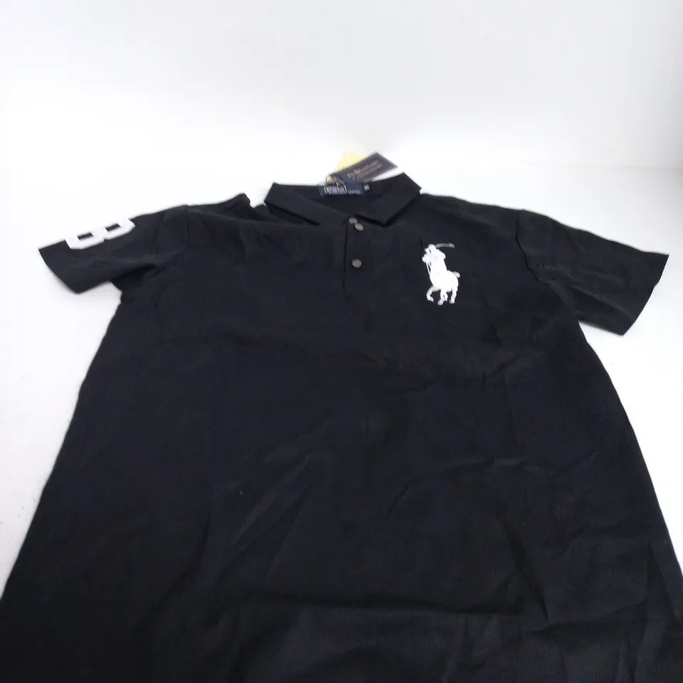 POLO RALPH LAUREN POLO SHIRT – BLACK – MEN'S MEDIUM