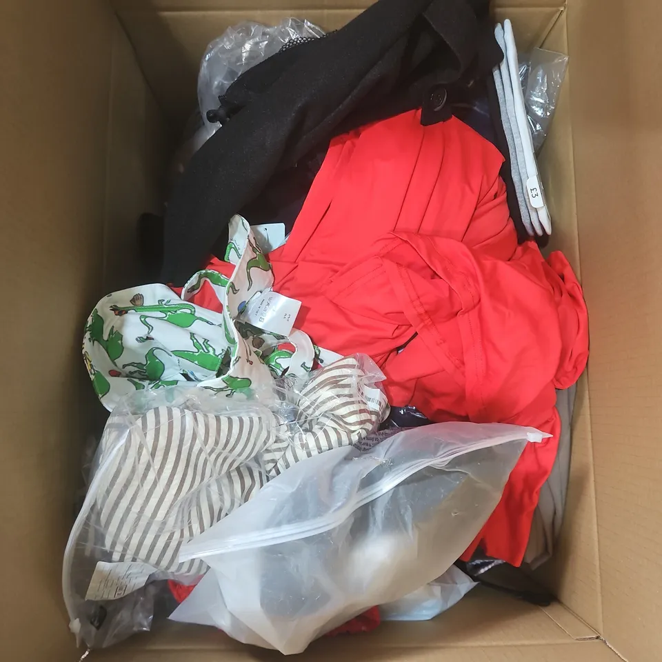 APPROXIMATELY 20 ASSORTED CLOTHING PRODUCTS IN VARIOUS STYLES & SIZES