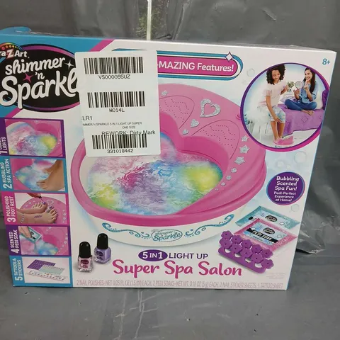 BOXED SHIMMER N SPARKLE 5 IN 1 LIGHT UP SUPER SPA SALON