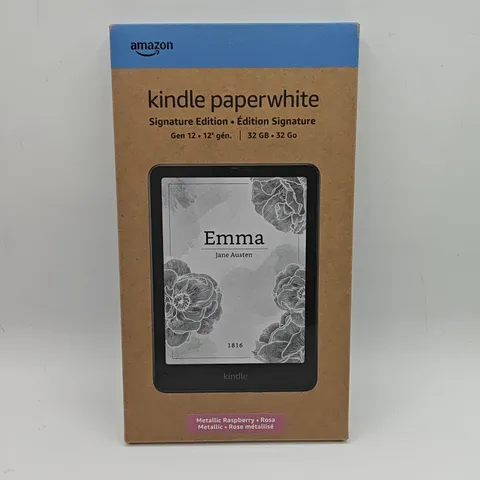 SEALED AMAZON KINDLE PAPERWHITE SIGNATURE EDITION E-READER GEN-12 32GB IN METALLIC RASPBERRY