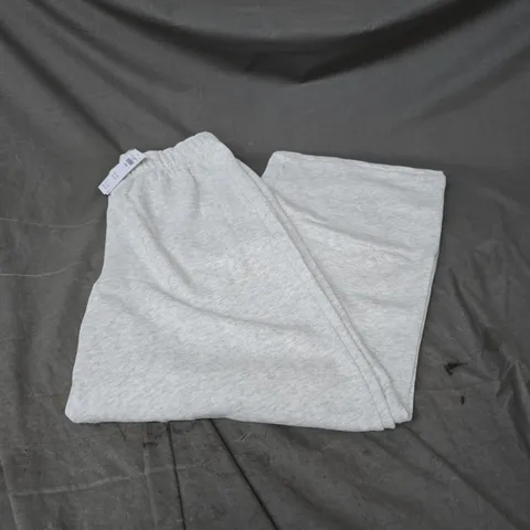 HOLLISTER WIDE LEG FLEECE LINED JOGGERS IN LIGHT GREY SIZE M