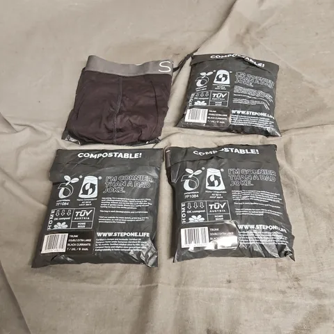 STEP ONE X4 TRUNKS IN BLACK CURRANTS SIZE 2XL