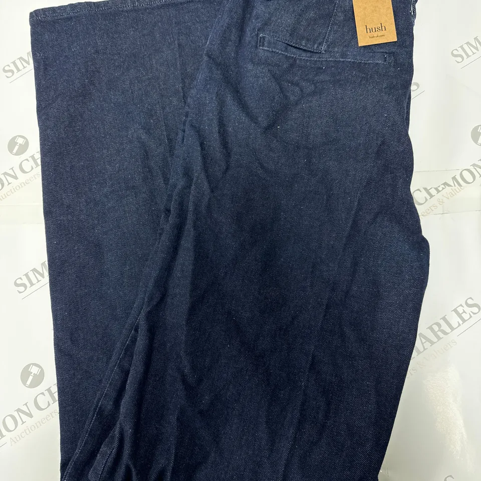 HUSH UK VIOLA CLEAN JEANS IN DARK INDIGO SIZE 12