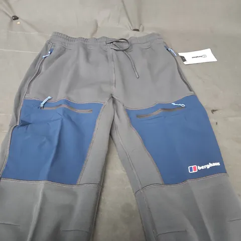 BERGHAUS MEN'S OUTDOOR TROUSERS – GREY/BLUE, UK M 